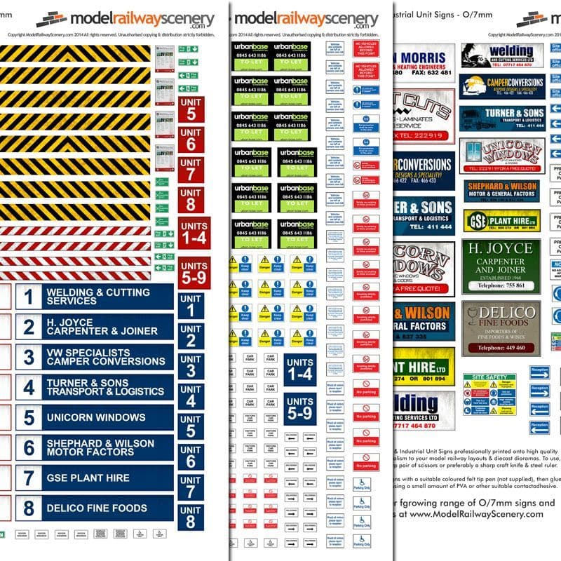 Warehouse & Industrial Unit Signs S002 O/7mm/1:43