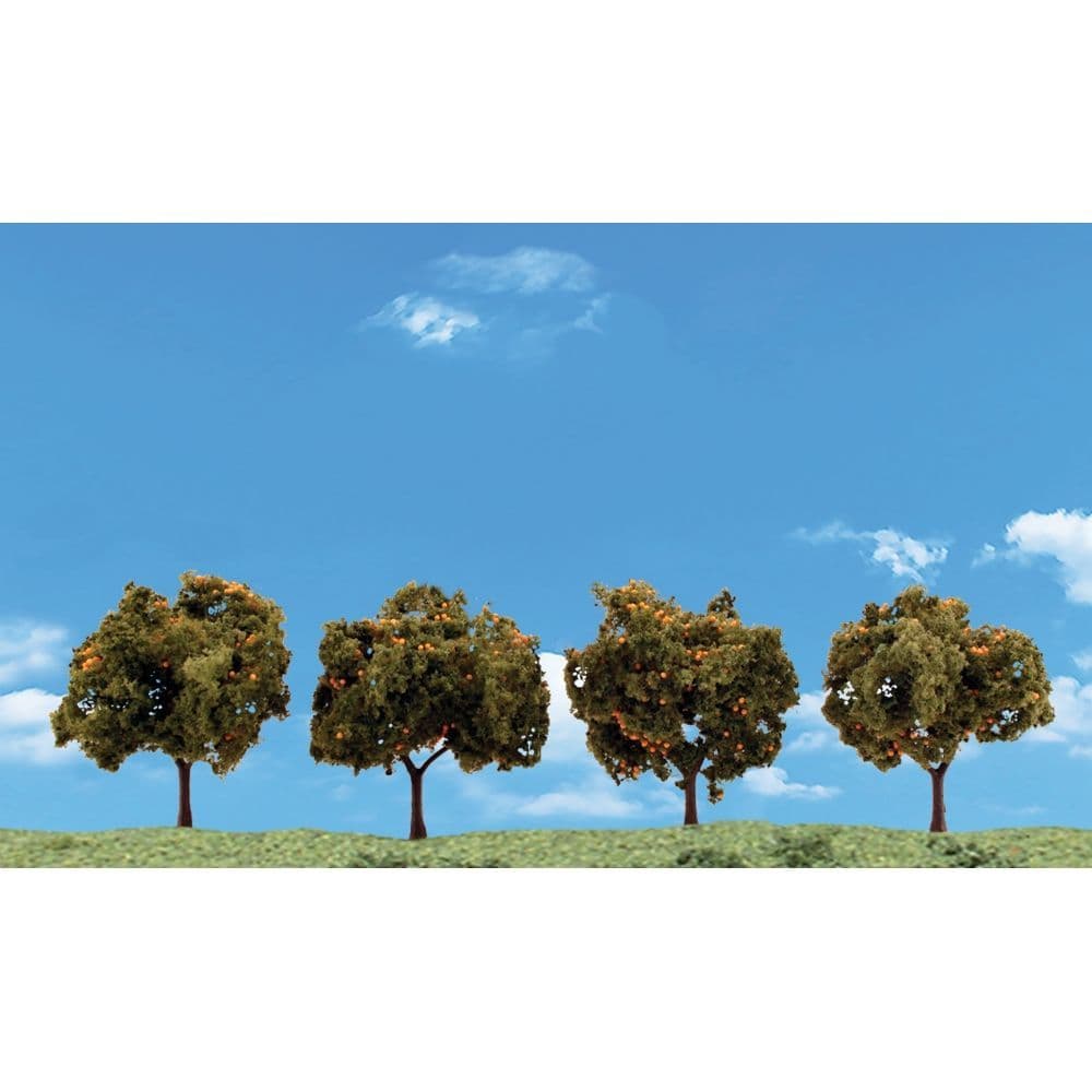 Woodland Scenics 2"-3" Classic Orange Trees (4/Pk) TR3592