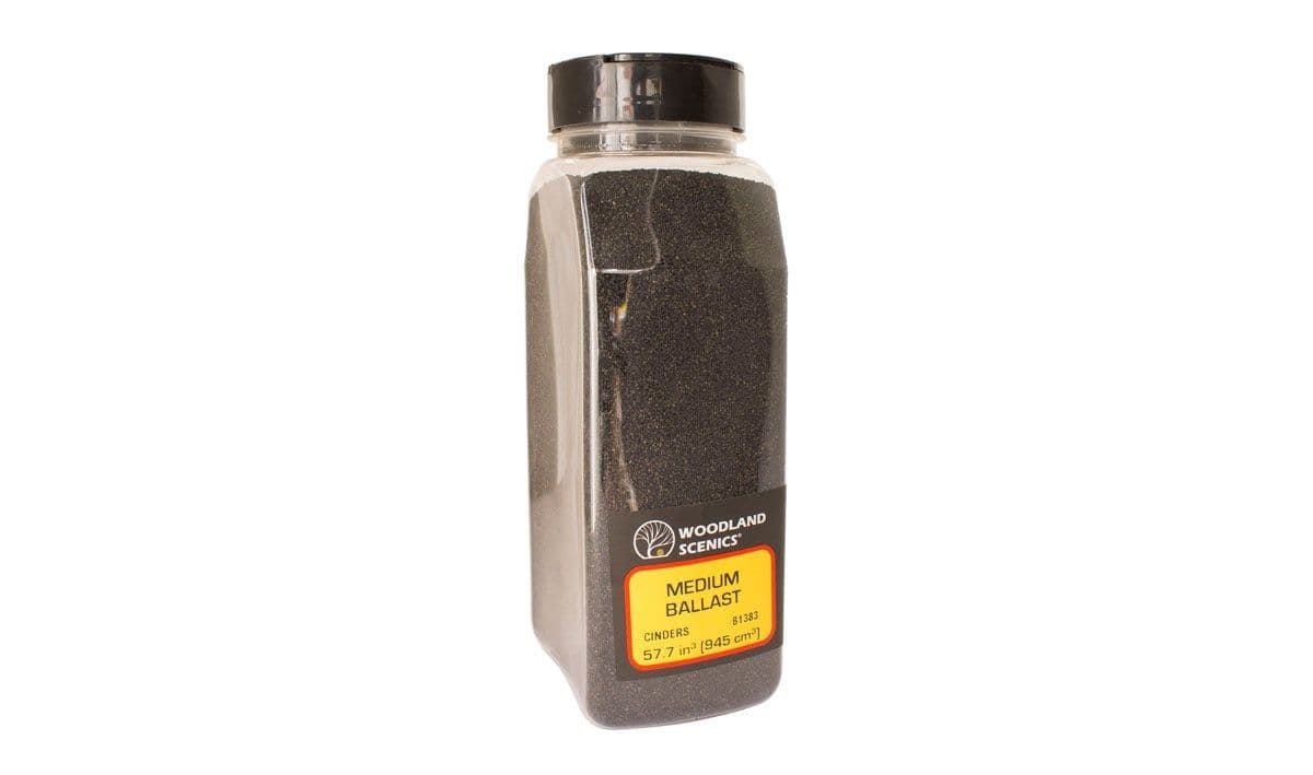 Woodland Scenics B1383 Medium Cinders/Coal Ballast - Large Shaker Tub