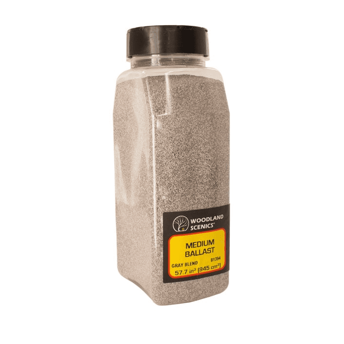 Woodland Scenics B1394 Medium Grey Blend Ballast - Large Shaker Tub