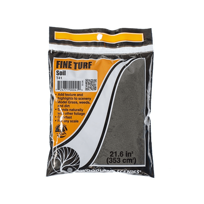 Woodland Scenics T41 Fine Turf Soil Bag