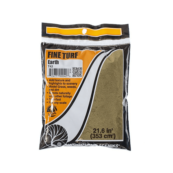 Woodland Scenics T42 Fine Turf Earth Bag