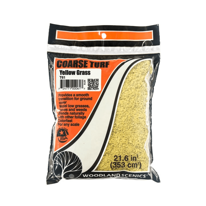 Woodland Scenics T61 Coarse Turf Yellow Grass Bag