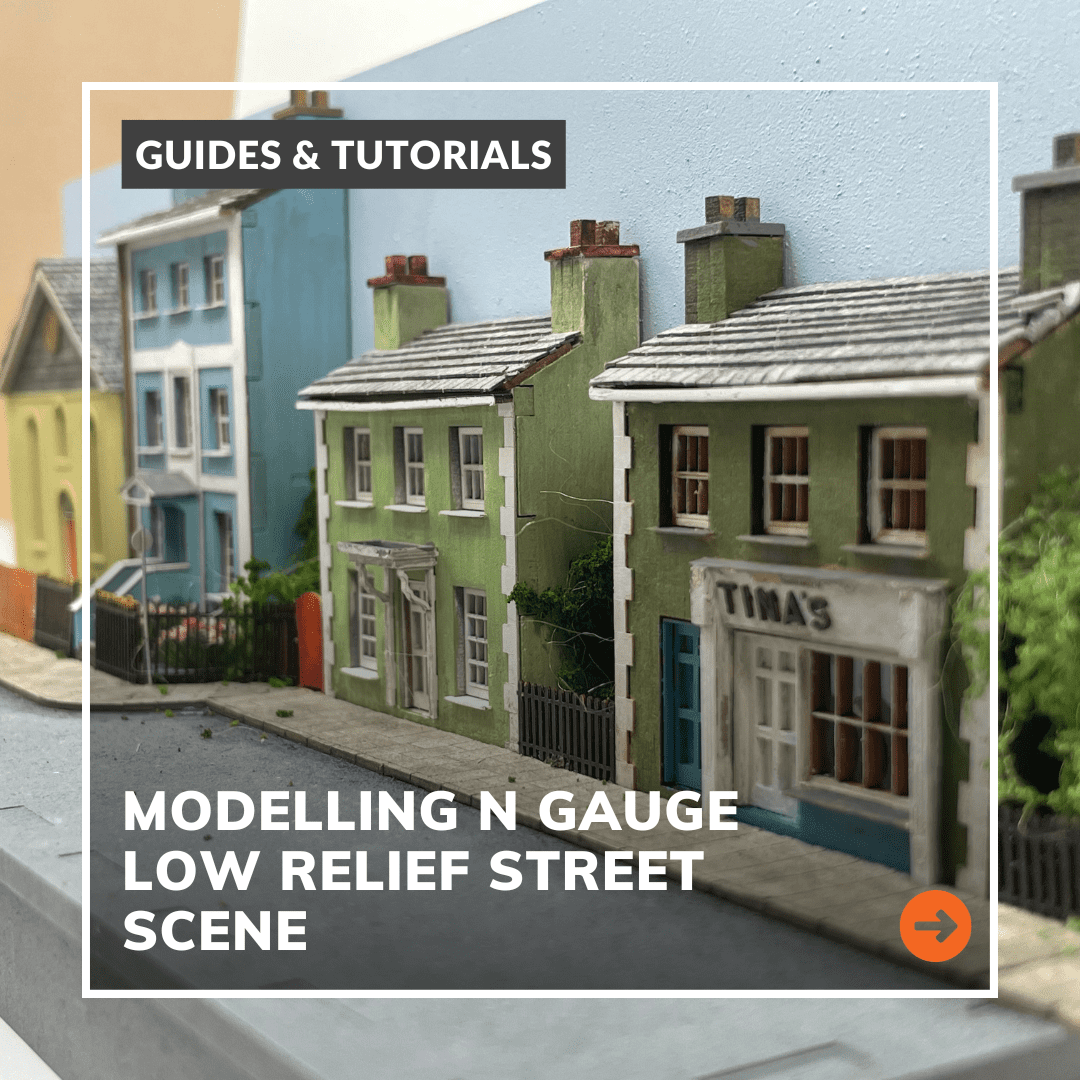 Modelling N Gauge Low Relief Street Scene
