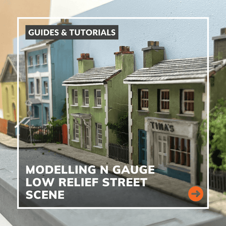 Modelling N Gauge Low Relief Street Scene