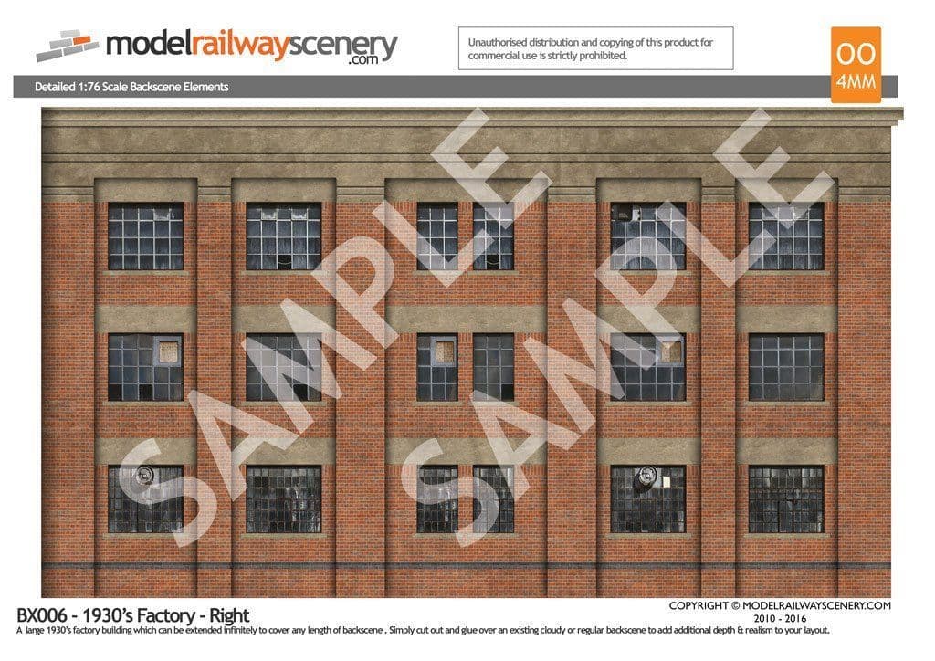 1930's Factory Backscene Elements - OO/4mm/1:76