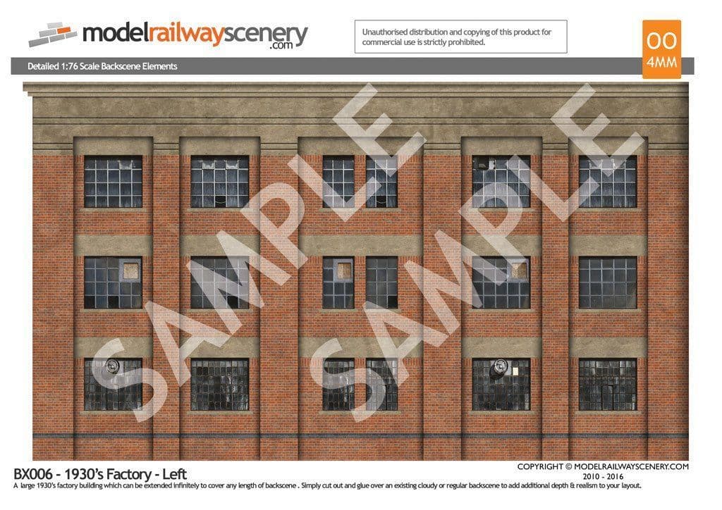 1930's Factory Backscene Elements - OO/4mm/1:76