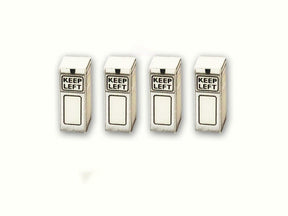 1950's Keep Left Bollards With Working LEDs (Pack Of 4) AX019-OO