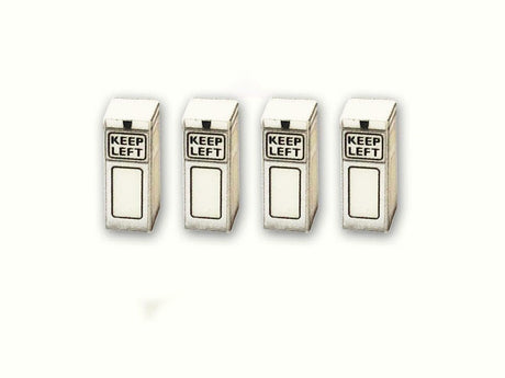 1950's Keep Left Bollards With Working LEDs (Pack Of 4) AX019-OO