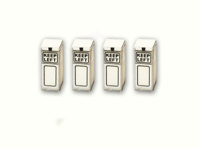 1950's Keep Left Bollards With Working LEDs (Pack Of 4) AX019-OO