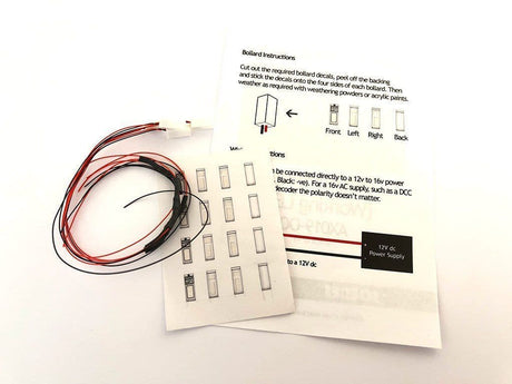 1950's Keep Left Bollards With Working LEDs (Pack Of 4) AX019-OO