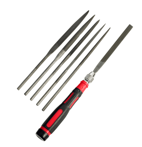6pc Superior Steel Needle Files Set With Handle Wallet - Expo Tools 72504