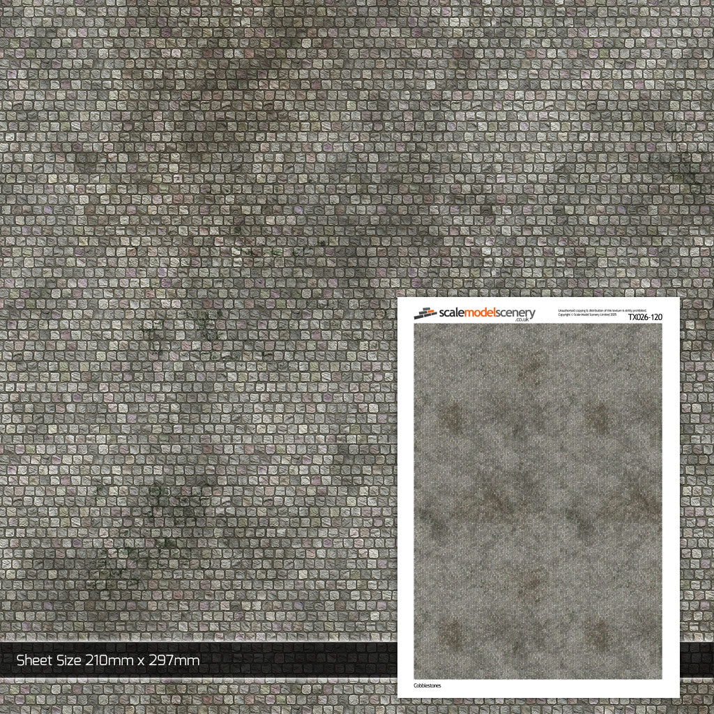 TX026-120 Cobblestones Texture Paper (Pack of 5) - TT:120
