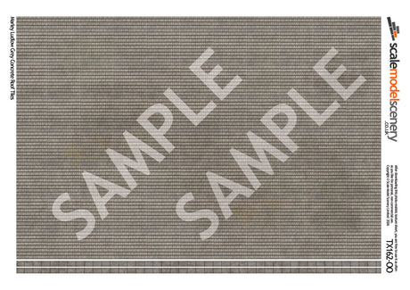 TX162-OO Marley Ludlow Grey Concrete Roof Tiles (Pack of 5) - OO/4mm/1:76