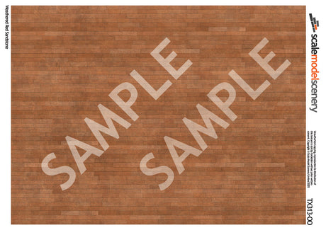 TX313-OO Weathered Red Sandstone Blocks (Pack of 5) - OO/4mm/1:76
