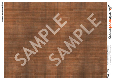 TX314-OO Heavily Weathered Red Sandstone Blocks (Pack of 5) - OO/4mm/1:76