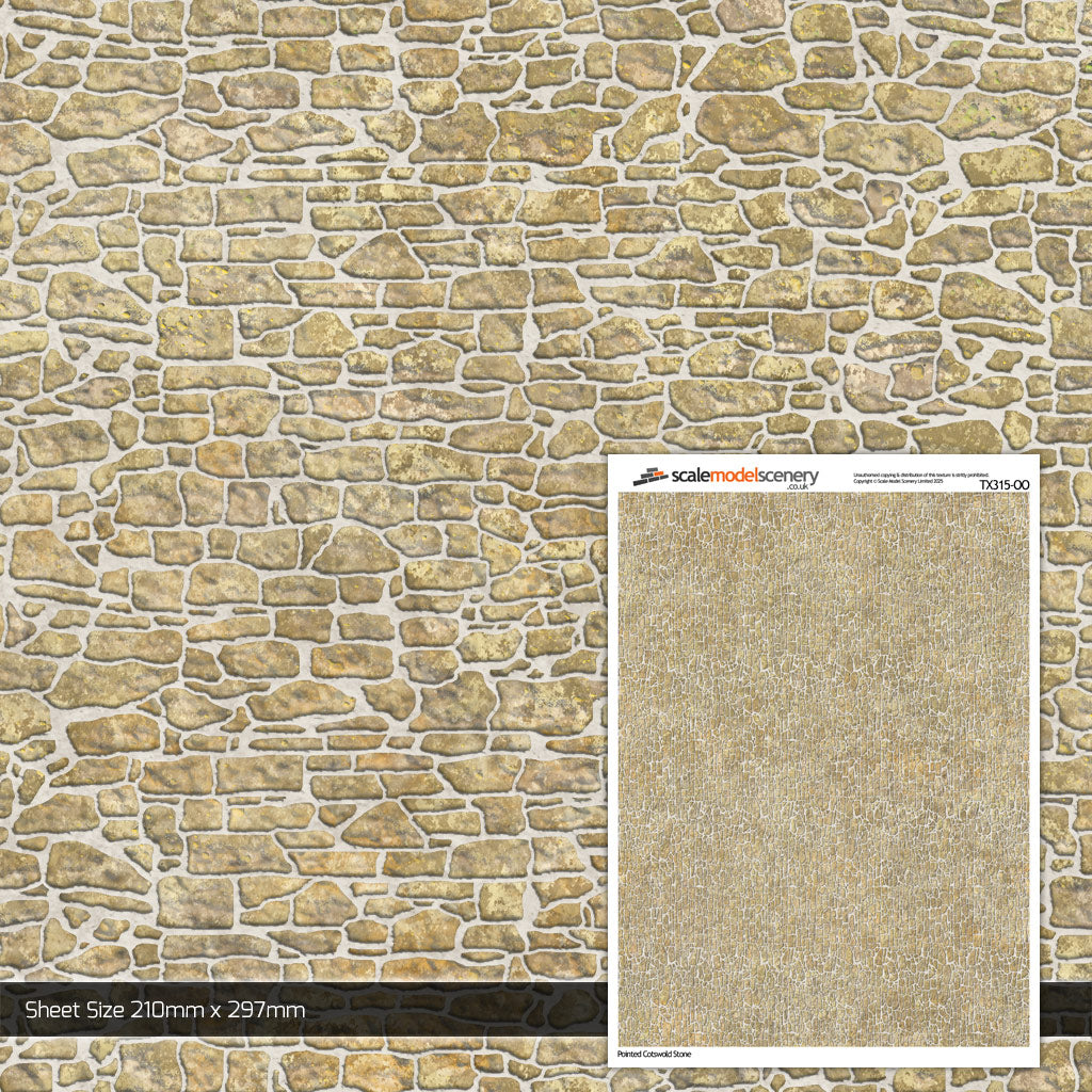 TX315-OO Pointed Cotswold Stone (Pack of 5) - OO/4mm/1:76