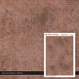 TX316-OO Aged Flemish Garden Wall Bond Red Brick Paper (Pack of 5) - OO/4mm/1:76