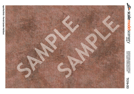 TX316-OO Aged Flemish Garden Wall Bond Red Brick Paper (Pack of 5) - OO/4mm/1:76