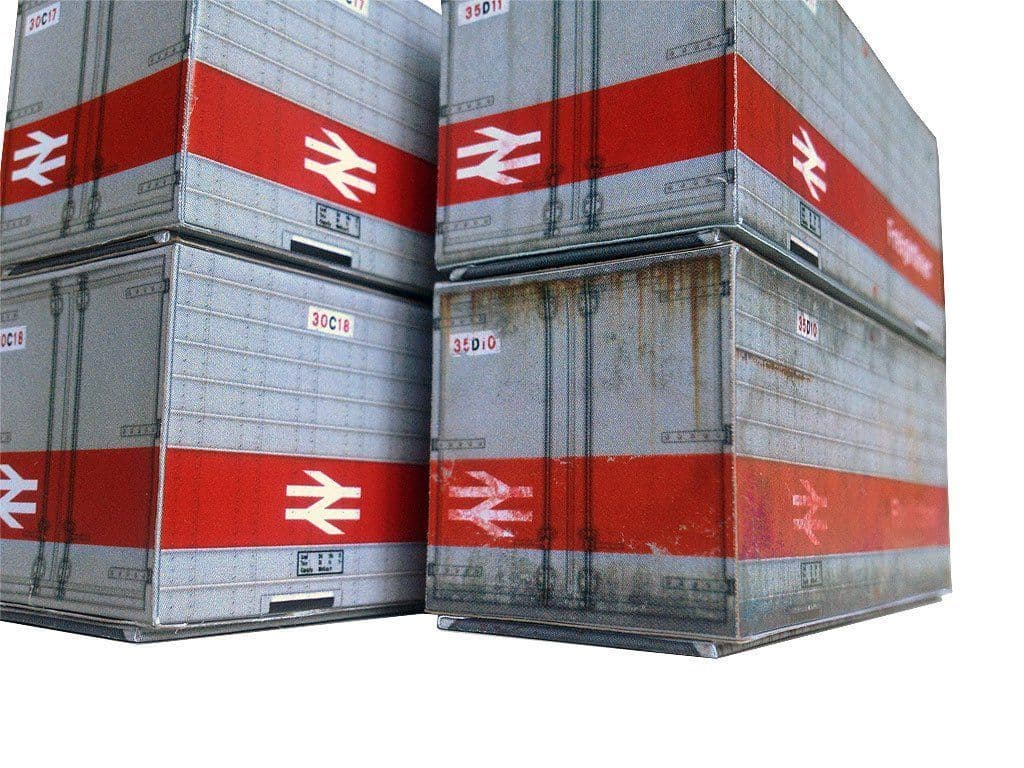 AX007-OO Freightliner Containers Card Kit 20ft Non Iso OO/4mm/1:76