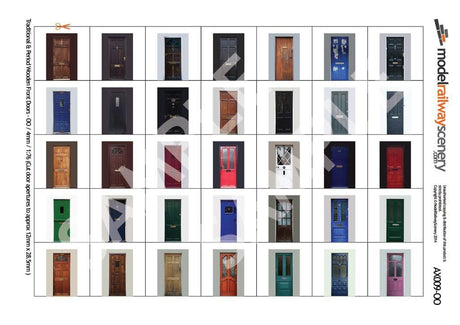 AX009-OO Traditional & Period Wooden Front Doors OO/4mm/1:76