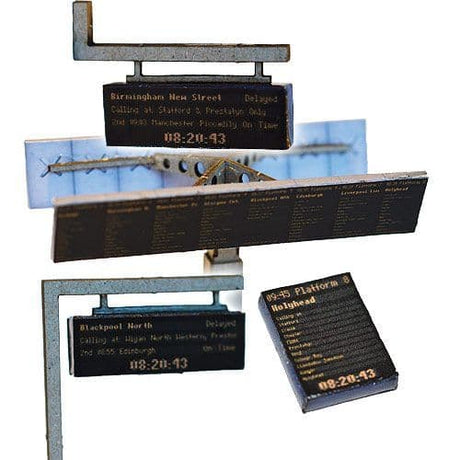 AX014-OO Next Train Indicators/Displays & Platform Clocks OO/4mm/1:76