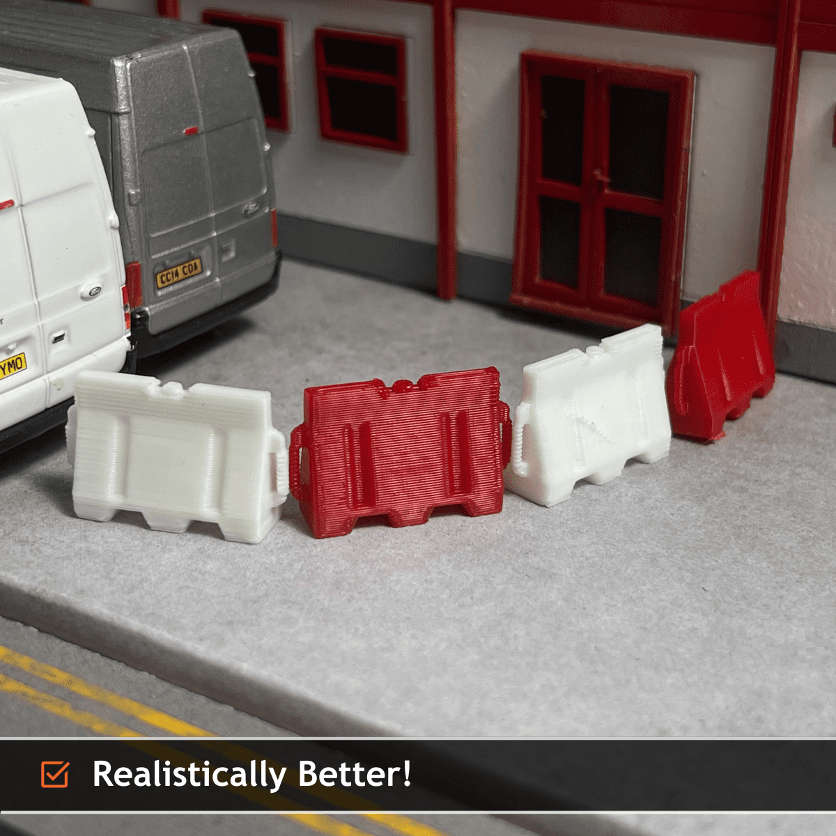 AX027-OO Heavy Duty Roadworks/Pedestrian Barriers (Pack of 10) OO/4mm/1:76