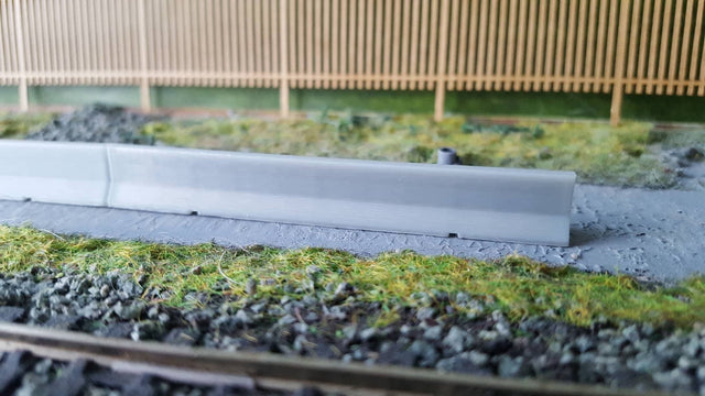 AX050-OO 3D Printed Concrete Jersey Barriers (Pack of 8) OO/4mm/1:76