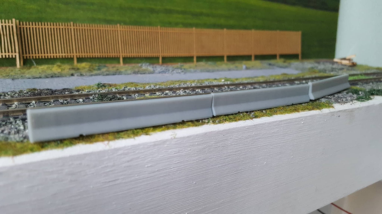 AX050-OO 3D Printed Concrete Jersey Barriers (Pack of 8) OO/4mm/1:76