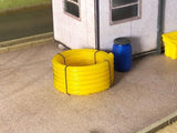 AX054-OO 3D Printed Coiled Yellow Gas Pipe Wagon/Lorry Load (Pack of 3) OO/4mm/1:76