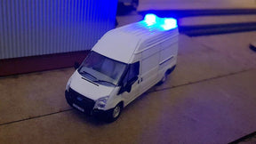 AX072-OO 3D Printed Large Blue Flashing LED Roof Beacon To Fit Oxford Diecast Etc OO/4mm/1:76