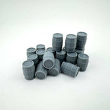 AX073-OO 3D Printed Large Wooden Barrels (Pack of 20) OO/4mm/1:76