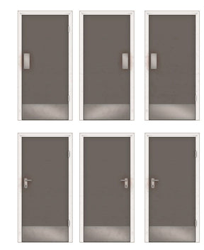 AX108-OO Interior Office / Workshop Doors - Grey (9 Pairs) OO/4mm/1:76
