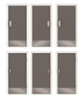 AX108-OO Interior Office / Workshop Doors - Grey (9 Pairs) OO/4mm/1:76