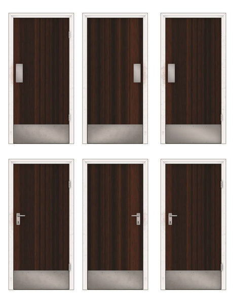 AX109-OO Interior Office / Workshop Doors - Wood (9 Pairs) OO/4mm/1:76