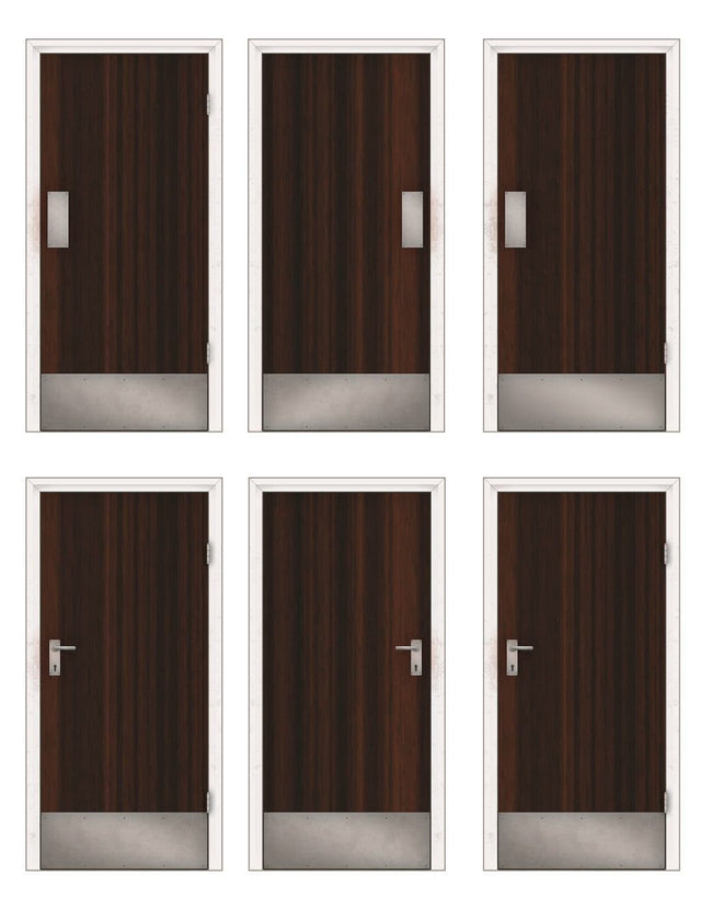 AX109-OO Interior Office / Workshop Doors - Wood (9 Pairs) OO/4mm/1:76