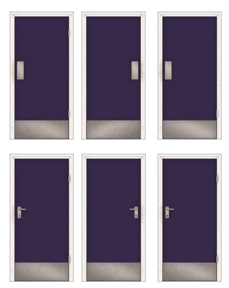 AX110-OO Interior Office / Workshop Doors - Blue (9 Pairs) OO/4mm/1:76