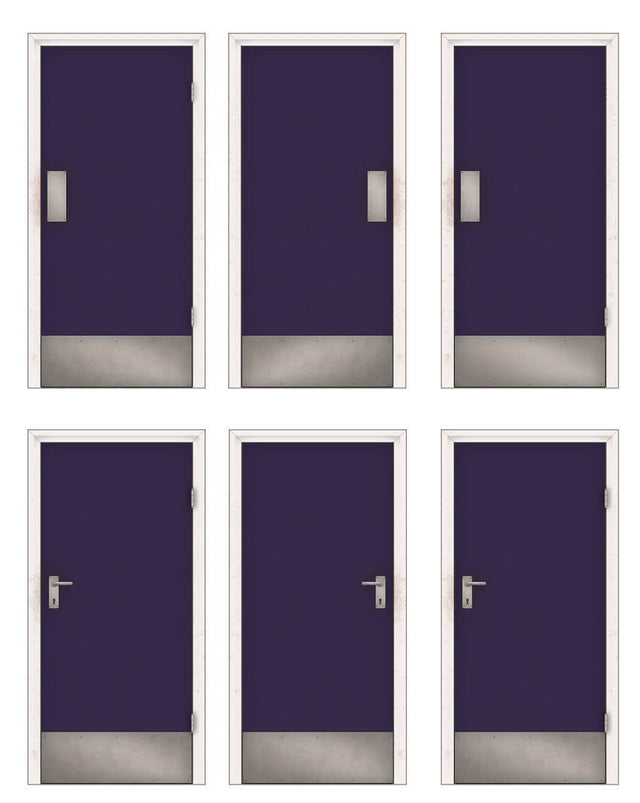 AX110-OO Interior Office / Workshop Doors - Blue (9 Pairs) OO/4mm/1:76
