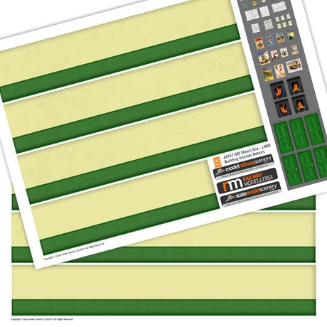 AX117-OO Steam Era Railway / Station Building Interior Detailing Pack - OO/4mm/1:76