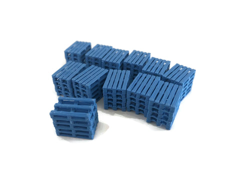 AX118-OO 3D Printed Blue Pallet Stacks (Pack of 12) OO/4mm/1:76