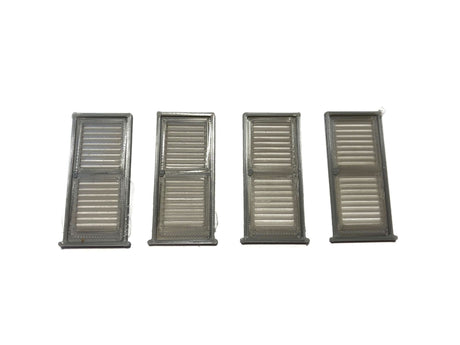 AX120-OO 3D Printed Single Louvre Doors (Pack of 4) OO/4mm/1:76