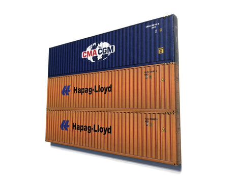 AX145-OO Low Relief Stacked 40ft Shipping Containers (Choice Of Designs) - OO/4mm/1:76
