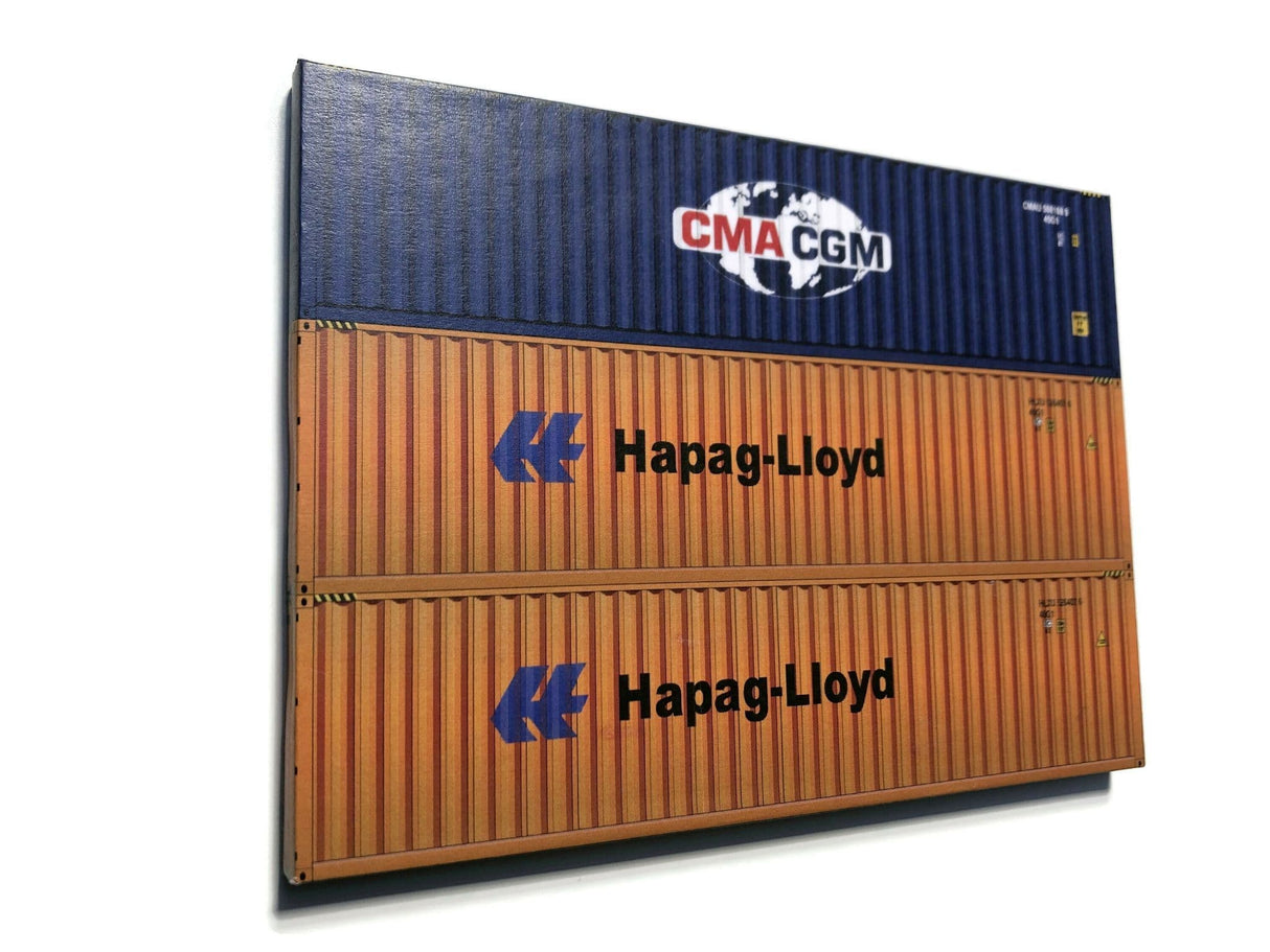 AX145-OO Low Relief Stacked 40ft Shipping Containers (Choice Of Designs) - OO/4mm/1:76