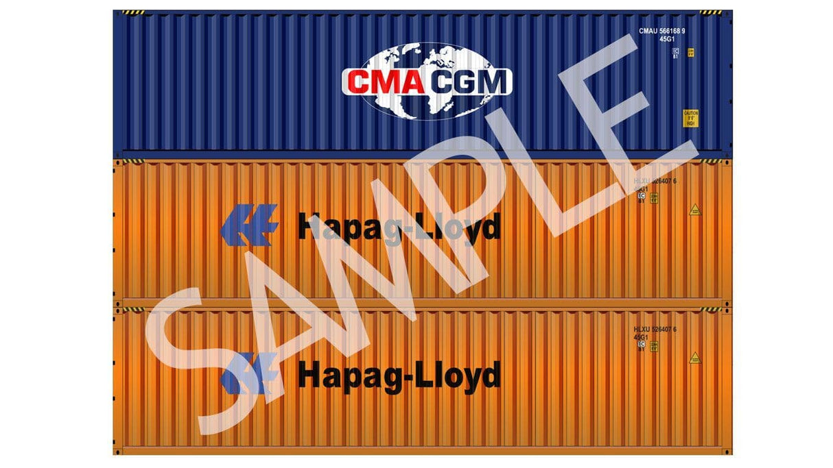 AX145-OO Low Relief Stacked 40ft Shipping Containers (Choice Of Designs) - OO/4mm/1:76