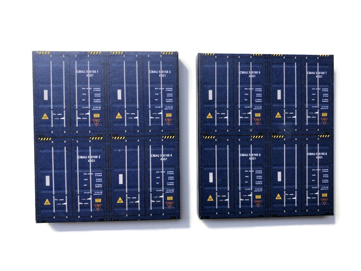 AX146-OO Low Relief Stacked Shipping Containers (End View)- OO/4mm/1:76