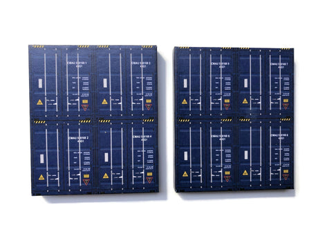 AX146-OO Low Relief Stacked Shipping Containers (End View)- OO/4mm/1:76