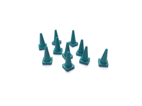 AX154-OO Green Road Cones (Pack of 10) OO/4mm/1:76