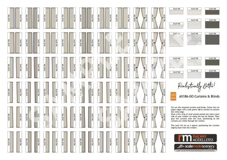 AX186-OO Curtains & Blinds - OO/4mm/1:76