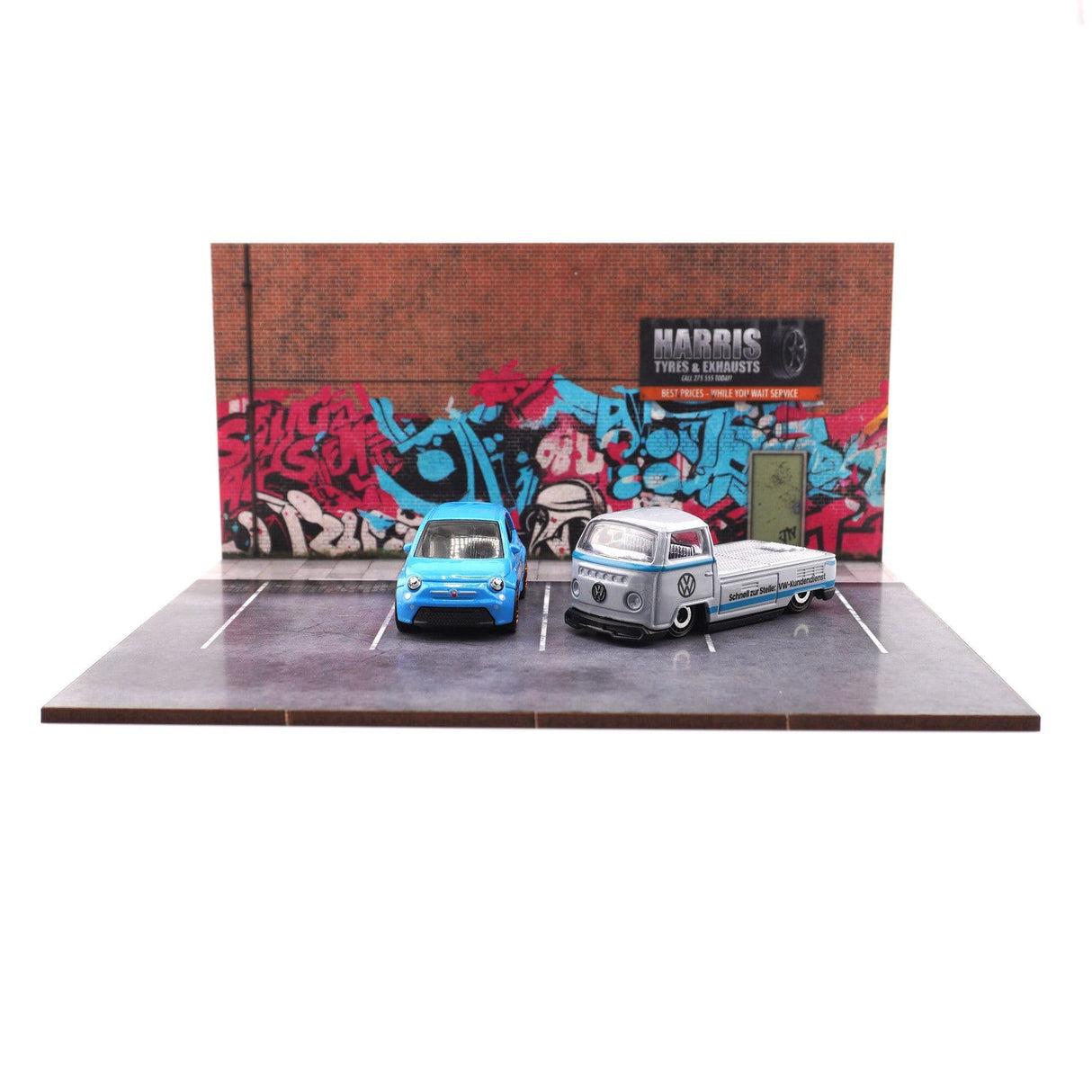 Backstreet Car Park Diecast Diorama Display Base - Choice Of Scales