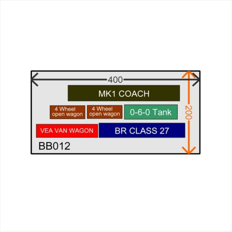 BB012 Diorama Baseboard 400x200mm Corner Board